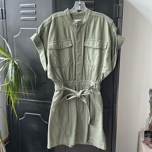 FRAME Cotton Snap Front Mini Dress, Sz M